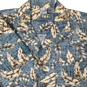 Ocean Pacific OP Hawaiian Shirt Men's L Floral Button-Up Short Sleeve